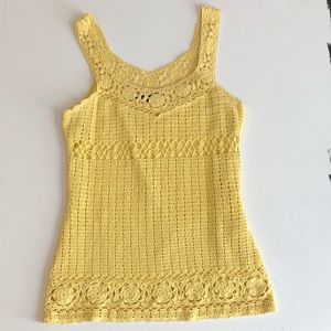 Beautiful yellow crochet top 🌼